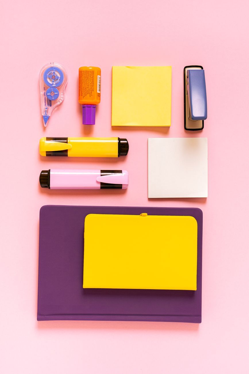 stationery kit, office supplies, home office essentials, desk organization, writing supplies, notebooks, pens and pencils, productivity tools, school and office stationery, workspace essentials