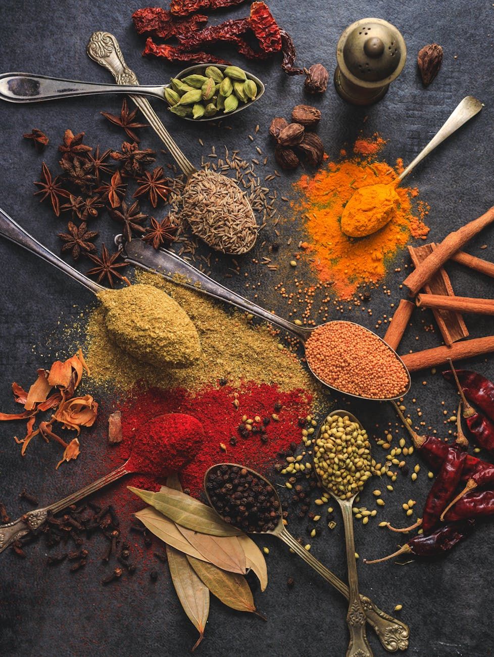 Gewürze, Gewürzkombinationen, Kochen, Aromen, Geschmacksausgleich, Aroma, Würzmittel, kulinarische Tipps, Gerichtsverbesserung, Kochgeheimnisse