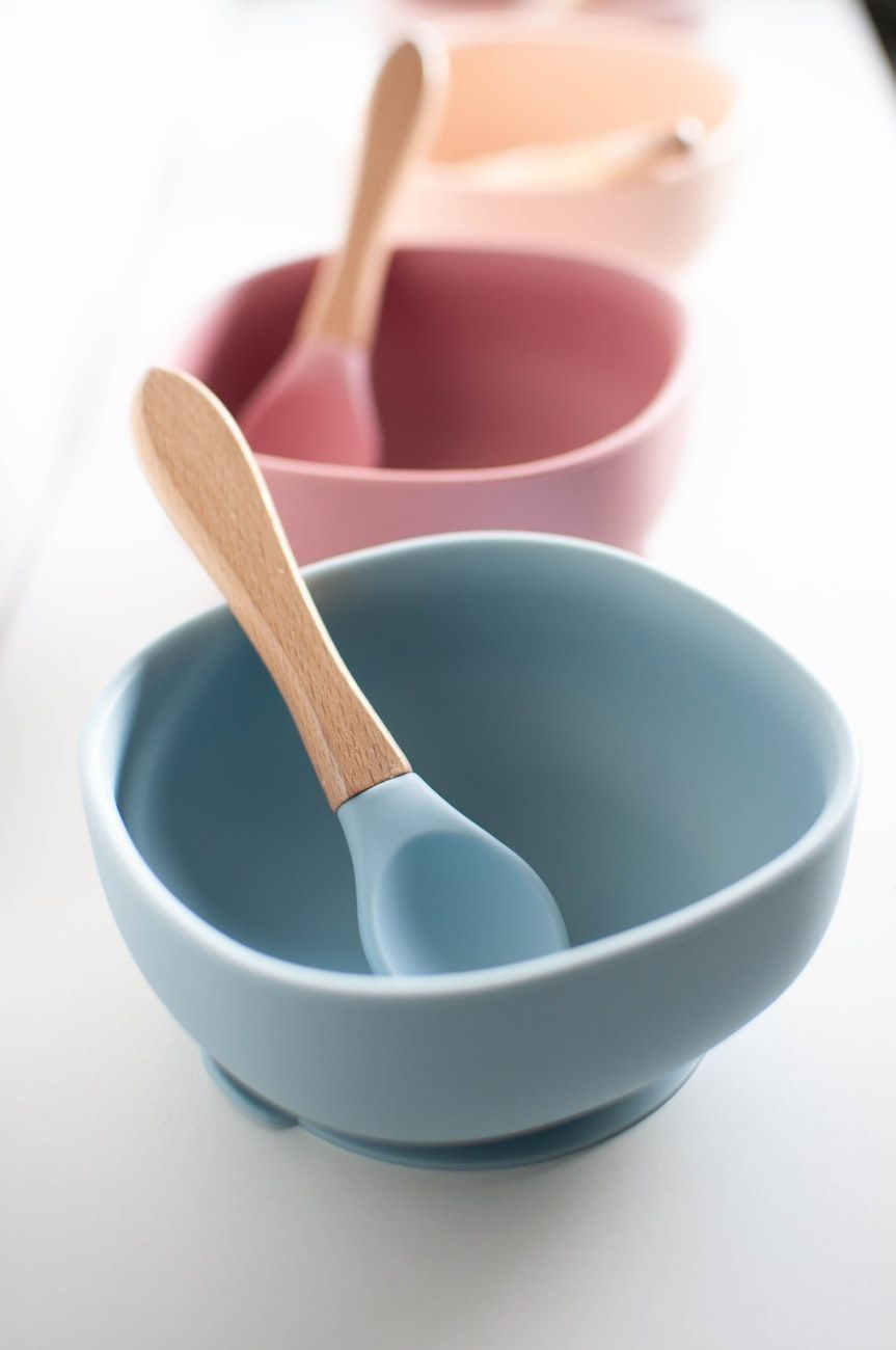 silicone tableware, baby feeding, first foods, baby-led weaning, silicone baby plates, baby bowls, suction plates, baby spoons, safe feeding products, weaning essentials